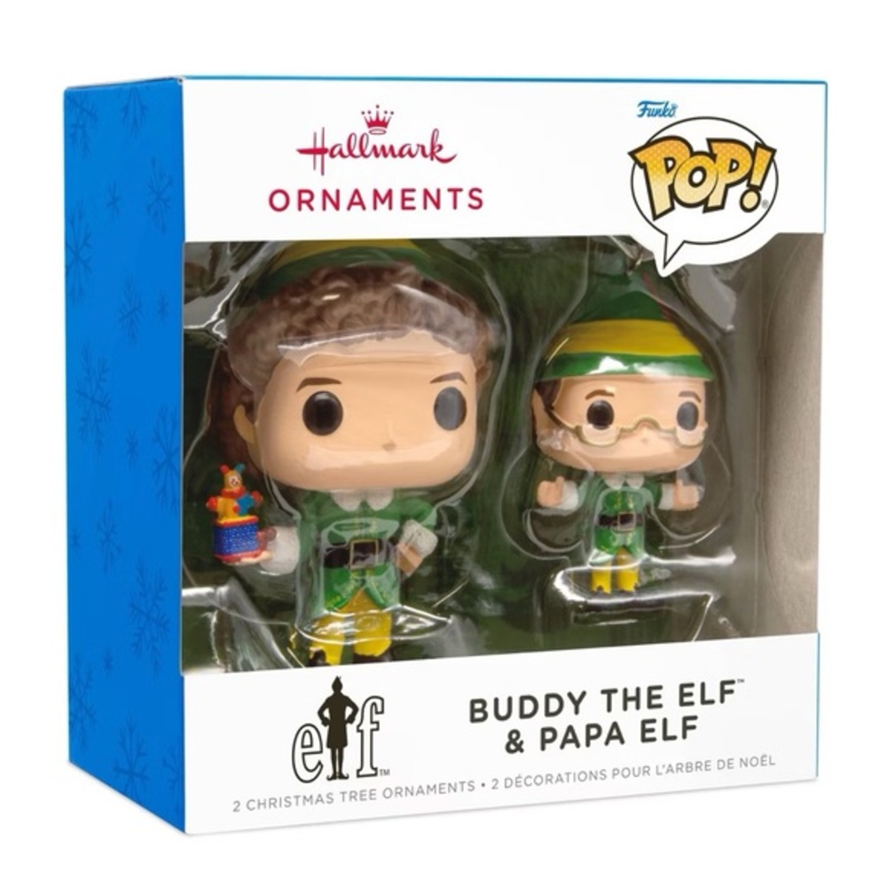 Hallmark nwt Resin Figural Pop and Buddy and Papa Elf